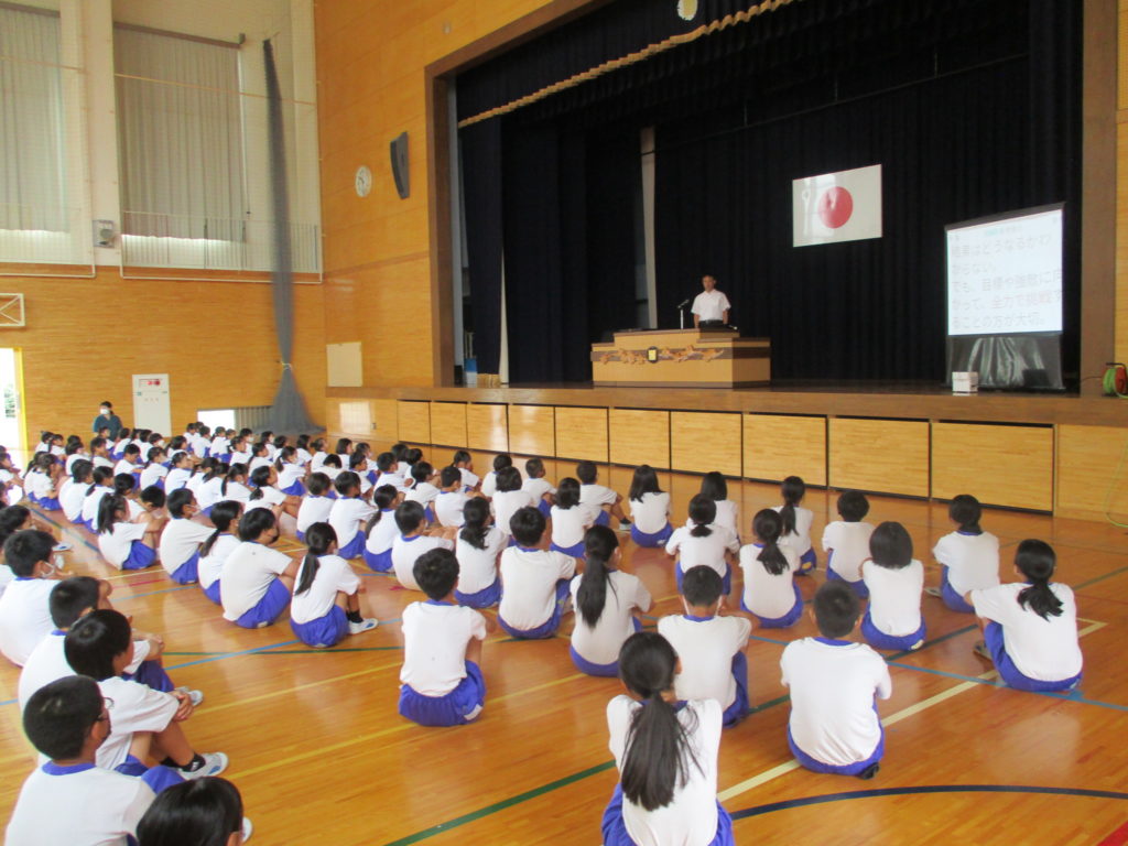 小学　朝礼 佐屋小学校-